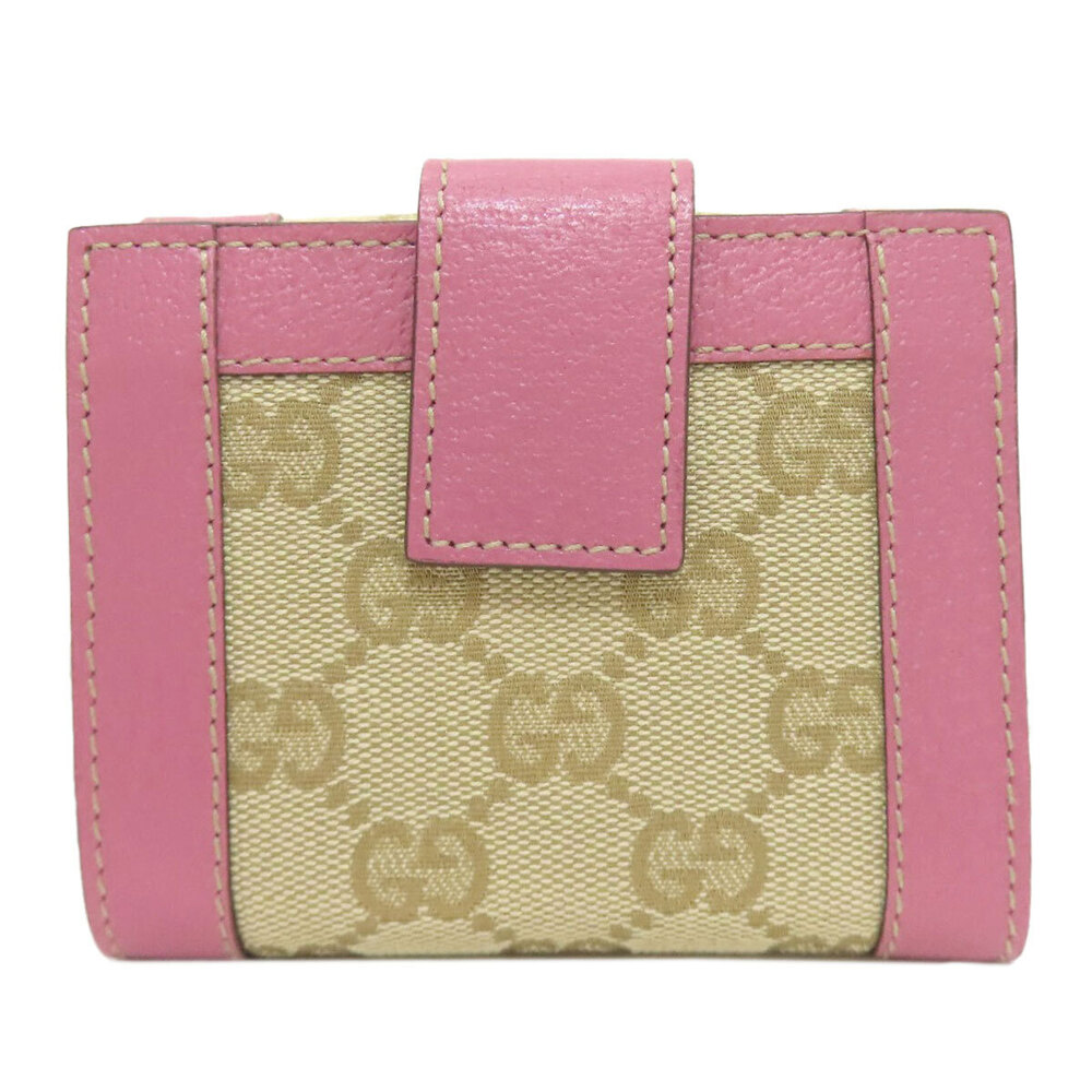 Gucci Leather fold Canvas Bi Wallet GG Black
